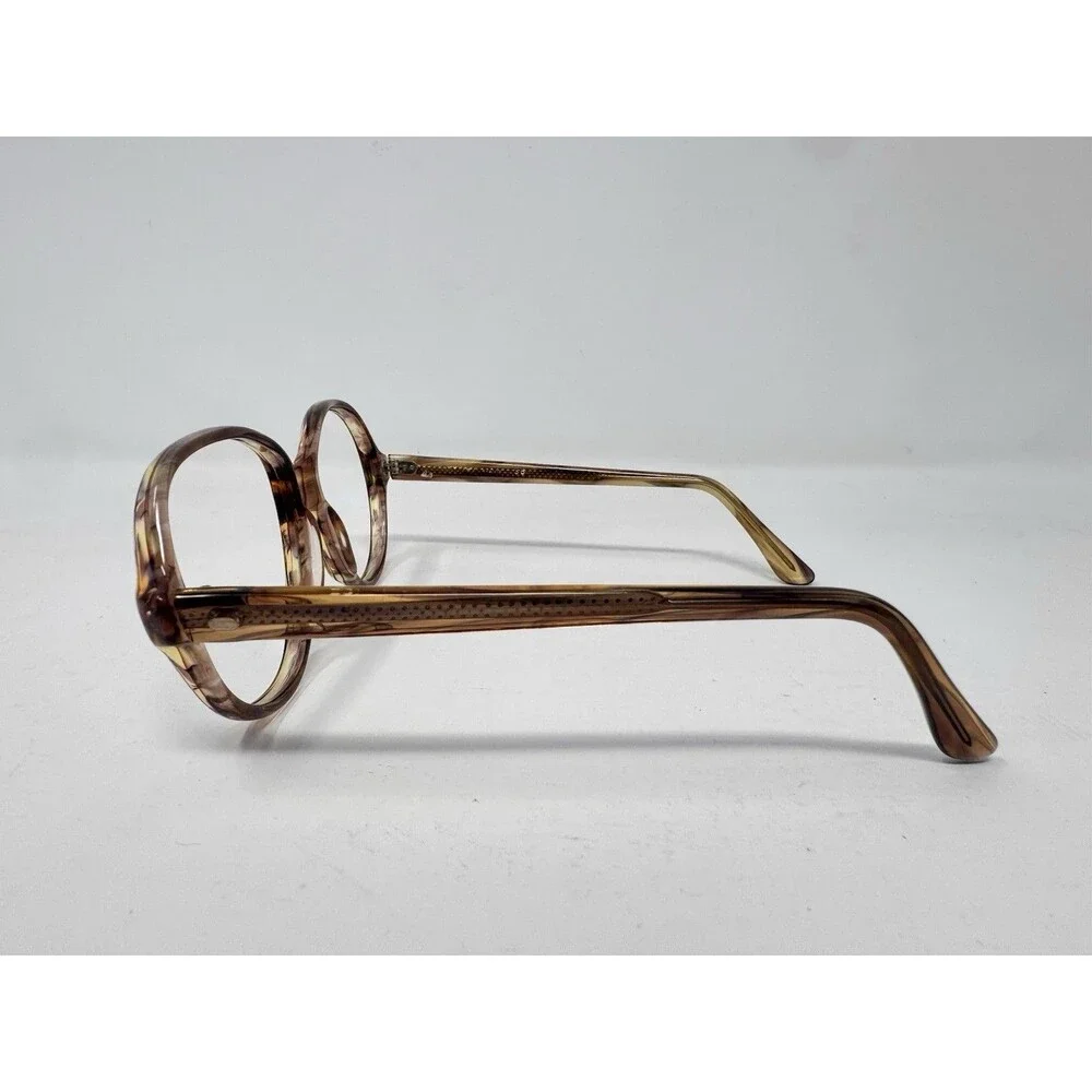 Vintage 1970s Eyeglass Frames 50-18-135 Brown Round Frames Only New Old Stock